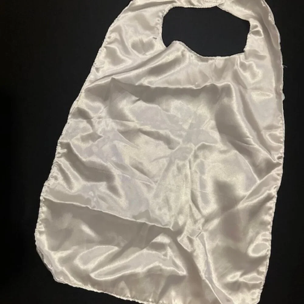 White / Silver Infant Super Hero Cape  CAPEWS  NWT Boutique
